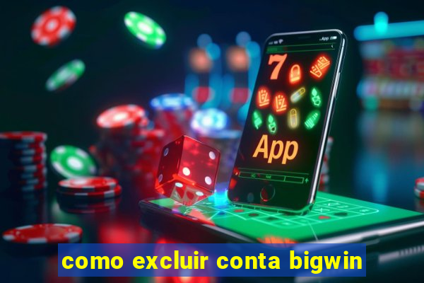 como excluir conta bigwin